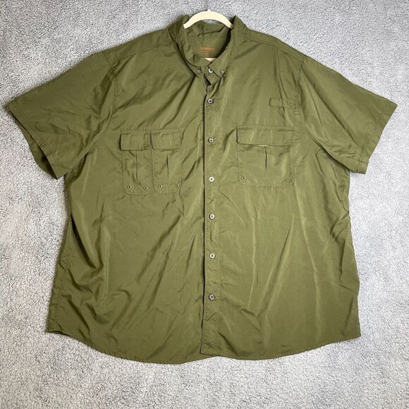 Boulder Creek Trading Company Green Cargo Shirt Men's 4XL Big Button Up - Picture 1 of 16
